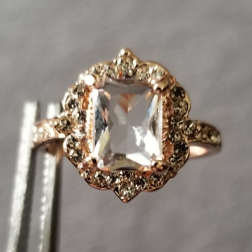 Restocked! 50% off! Rose Gold Emerald Cut Ring